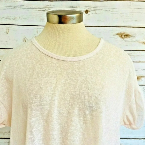 TARGET Short Sleeve Pull Over Crew Neck Sheer Pink Shirt Top Size Extra Large - Picture 2 of 10